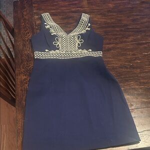 Lily Pulitzer Navy and gold Dress